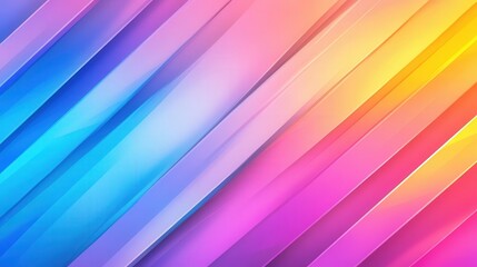 Canvas Print - vibrant gradient waves, a captivating abstract design featuring smooth transitions of color blending