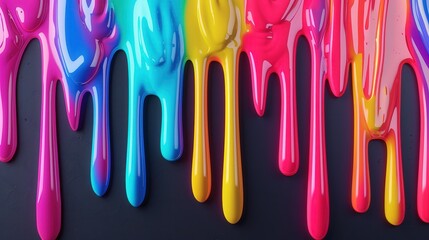 Wall Mural - neon surge, dynamic bursts of vivid colors against a deep backdrop, creating a striking modern abstr