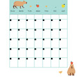© Наташа Пономаренко - Weekly planner for kids with cute school capybara.