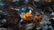 © Official - A solar beam concentrated through a magnifying glass, igniting a small flame on a dry leaf.