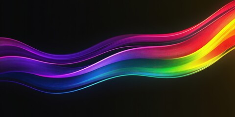 Wall Mural - Abstract Rainbow Wave