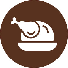 Sticker - Roast Chicken Icon Design