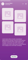 Wall Mural - Social media post template mockup