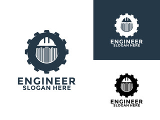 Wall Mural - Engineer Logo Design Vector, Engineering and Construction Building Logo Icon Design Template