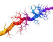 © kitidach - Abstract colorful tree branch design on black background