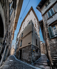 streets in the old part of bergamo