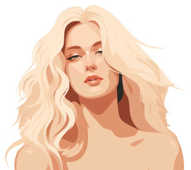 Poster - PNG Blonde hair woman portrait sketch adult.