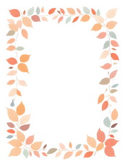 Sticker - autumn leaves frame