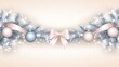 © Avr Di - Featuring pastel ornaments on a snowy background, these holiday decorations capture the essence of winter