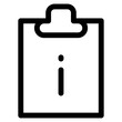 © Simple Glyphs - Information Task Icon. Simple Clipboard Vector Illustration Symbol.