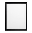 © tabitazn - Realistic thin photo frame mockup. Simple clean portrait large a3, a4 artistic frame mock-up isolated on transparent background. Modern, minimal poster template. Vertical black picture frame