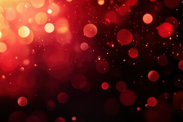 Wall Mural - Abstract Red and Orange Bokeh Lights Background