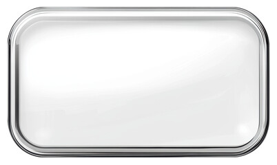 A white square with a black border. The square is clear and has a shiny surface. It is a button that is not in use