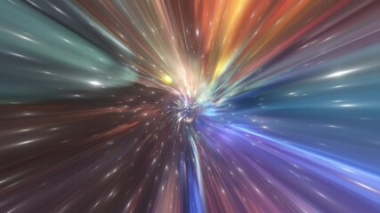 Wall Mural - visuals of a warp tunnel effect. travel at high speed through space and time. high-speed voyage thro