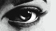 © The Illustraitor - Beautiful vector human eye closeup halftone pattern illustration