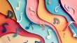 © VK Studio - Colorful musical notes dance along flowing ribbons of pastel hues, creating a harmonious and playful composition full of motion and life.