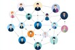 © Sodapeaw - Illustration of a diverse professional network with interconnected individuals, symbolizing community, collaboration, and communication.