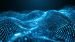© SMART.art - Abstract digital background with glowing particles and stars. Binary code. Futuristic for tech projects. High resolution.