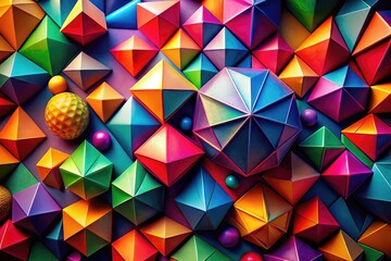 Abstract geometric shapes and gradients in vibrant colors for creative design projects and backgrounds