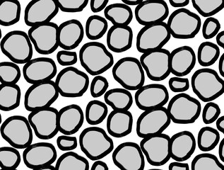 Sticker - Seamless geometric pattern, brush strokes print.