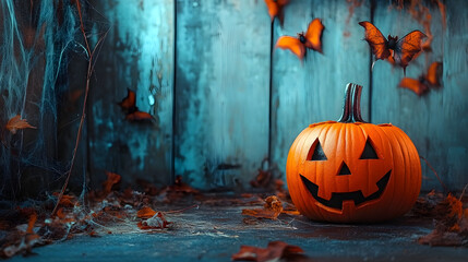 Wall Mural - Background for Halloween with Pumpkin