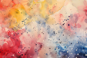 Wall Mural - A colorful painting with splatters of paint that looks like a galaxy