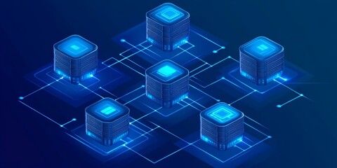 Poster - API Integration in Applications: Depict a developer integrating various APIs into an application, showcasing how data flows between different services and platforms.