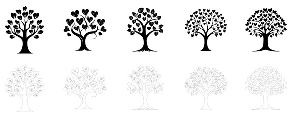 love tree logo design template
