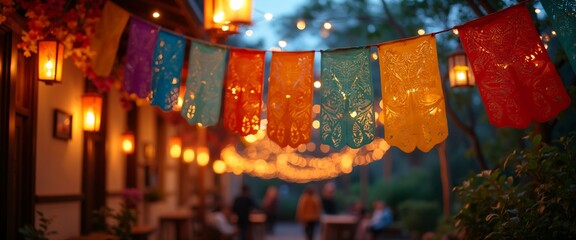 Festive Spirit Day of the Dead Día de los Muertos Papel Picado Decorations Community Celebration