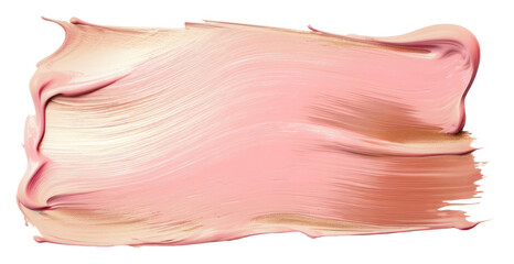 Wall Mural - PNG Flat Metallic rose gold pastel paint brushstroke rectangle petal white background.