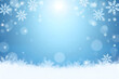 © Танюша Коновал - winter snowflake snowy border background design with large and small snow flakes, and beautiful winter look