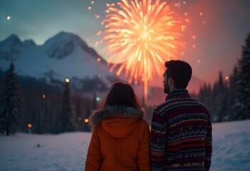 couple in winter