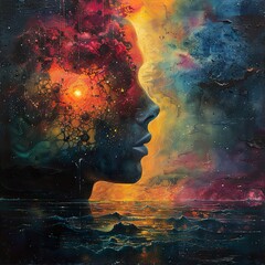 Poster - Cosmic Consciousness: A Surreal Journey Through the Mind