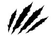 © kANTASWAR - Claw mark vector silhouette set. Claws beast ripped marks.