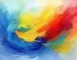 © oxie99 - Blau, gelb, rot, Wasserfarben, Pinselstrich, Hintergrund