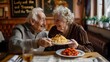 © Thares2020 - Elderly Couple Sharing a Hearty Pasta Dish Reminiscing with Affection