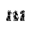 © jhumu - 'Dog Dog Silhouettes – Perfect for Logos, Icons, Mascots, and Design Projects | Elegant Animal Symbols for Branding, Web, and More'