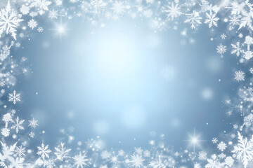 Wall Mural - snowy grungy smoky snowflake border for invitations, posters, ads, letterhead, new modern desing wit