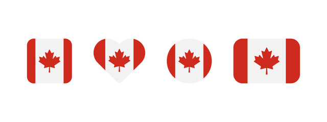 Wall Mural - canadian flag icon. flag of canada vector sign. canadian national banner. emblem of canada. ottawa o