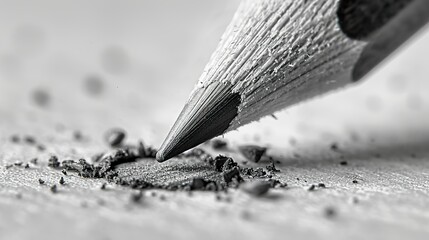 Sticker - Close-up of a Pencil Point and Shavings