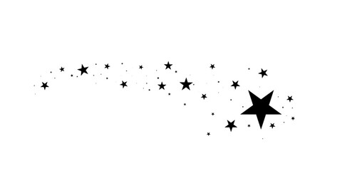 Wall Mural - stars on a white background.meteoroid, comet, asteroid, stars.falling star.