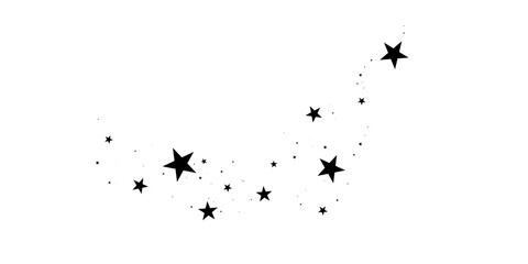 Wall Mural - stars on a white background.meteoroid, comet, asteroid, stars.falling star.