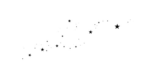 Wall Mural - stars on a white background.meteoroid, comet, asteroid, stars.falling star.