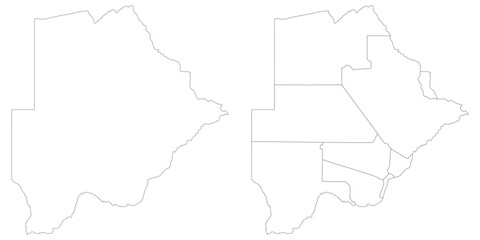  Senegal and Gambia map. Map of Senegal and Gambia in white set