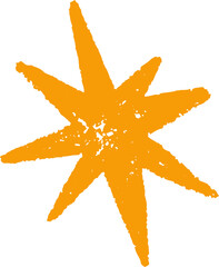 Wall Mural - star shape. abstract pencil and crayon kids drawing. spiky geometric element. hand drawn rough edge 