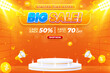 © Samscreative - Gradient big sale promo banner design template with podium to promote your business