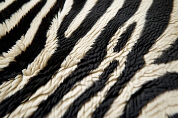 Leinwandbilder - Soft and textured zebra print fabric draped elegantly on a surface, showcasing contrasting black and white patterns that evoke a stylish and modern vibe