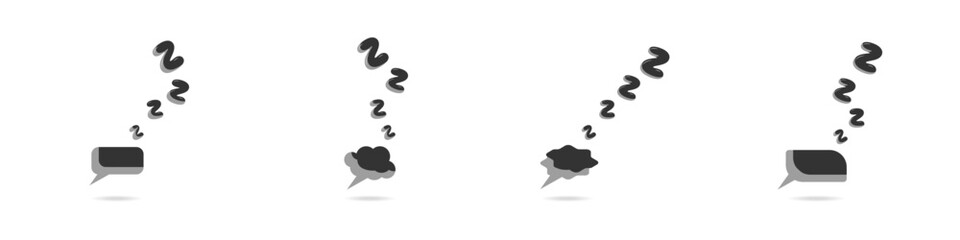 Wall Mural - speech bubble vector icon. sleepy message bubble icon. a thought in a dream. letters sign sleep vect