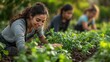 © zulie - A group of women work together in a garden, tending to plants, smiling and enjoying the fresh air.