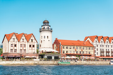 Beautiful summer view of the Fishing village in Kaliningrad the concept of tourism in Russia. Kaliningrad, Russia - 18 June 2024